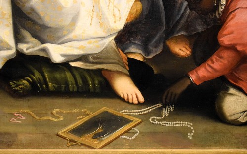 Restauration - Charles X - La Madeleine en extase - Artiste du XIXe siècle signé en bas à gauche